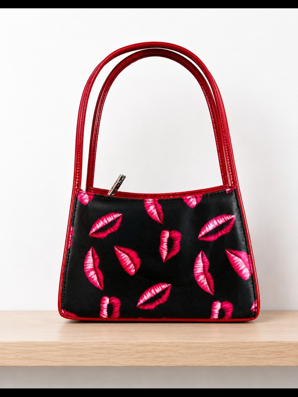 Red Lip-Print Tote Bag - Women's Fashion Handbag